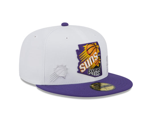 Phoenix Suns NBA New Era State 59FIFTY Fitted Hat - White