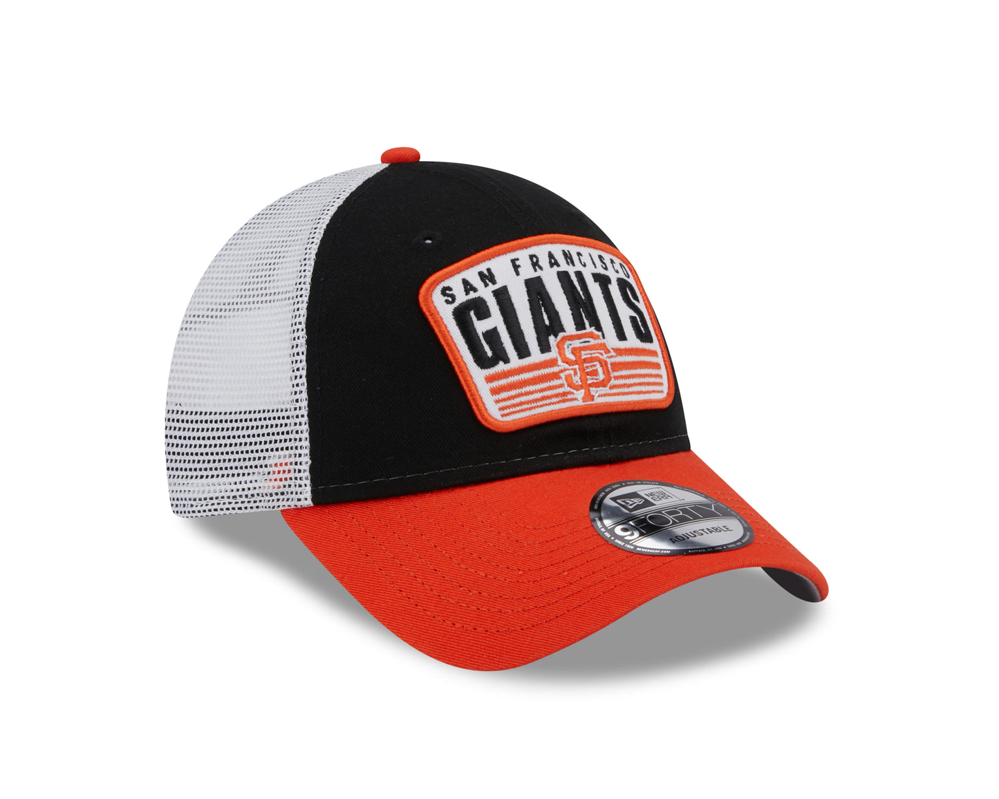 San Francisco Giants New Era Logo Patch Trucker 9FORTY Snapback Hat