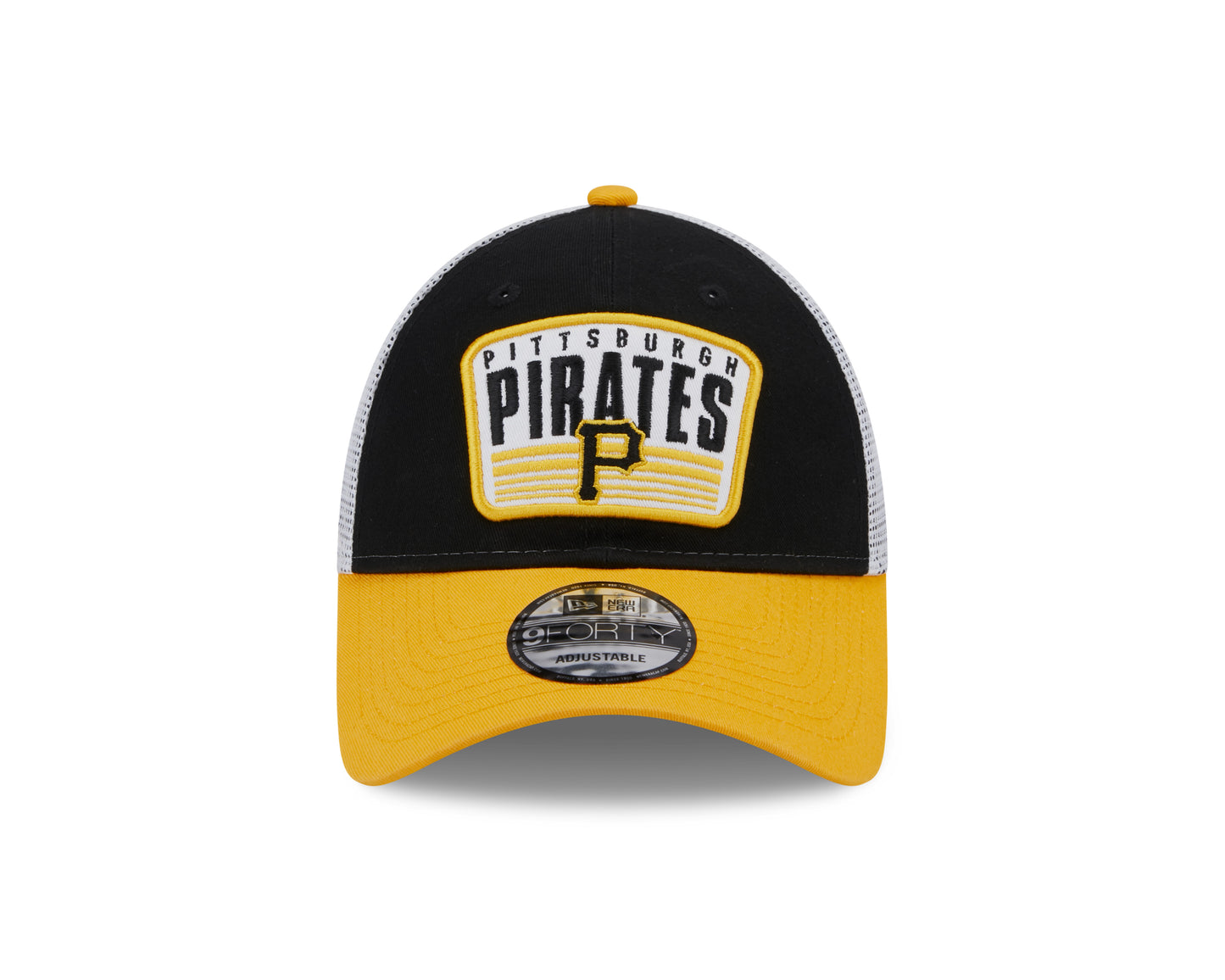 Pittsburgh Pirates New Era Logo Patch Trucker 9FORTY Snapback Hat
