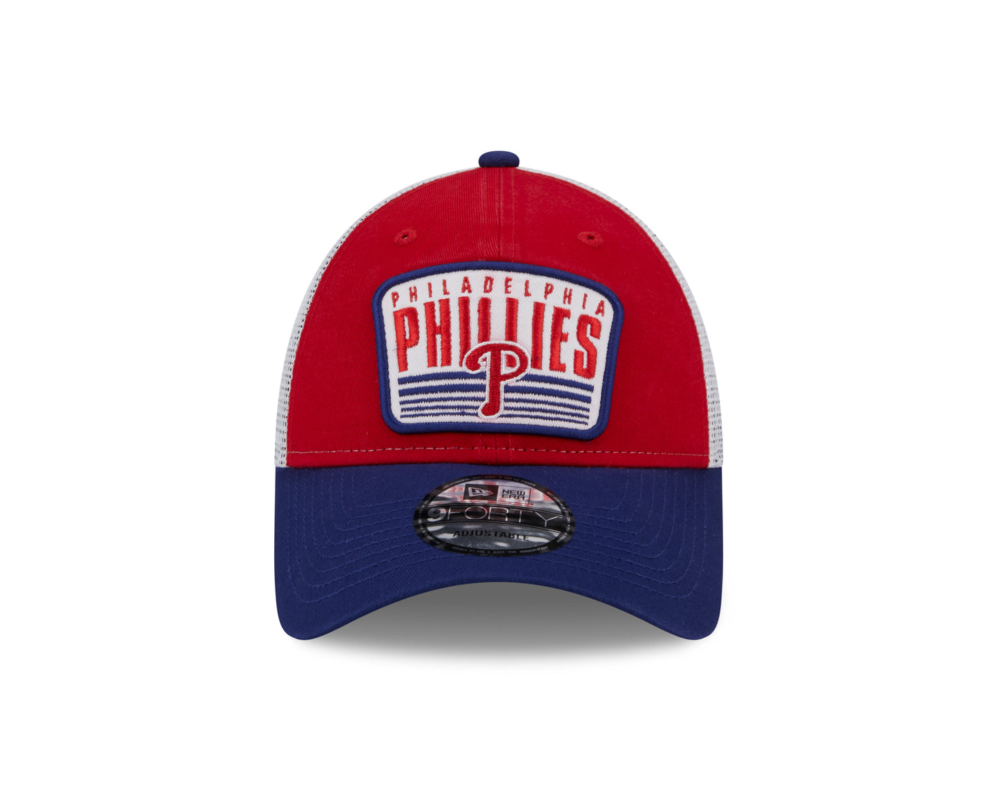 Philadelphia Phillies New Era Logo Patch Trucker 9FORTY Snapback Hat
