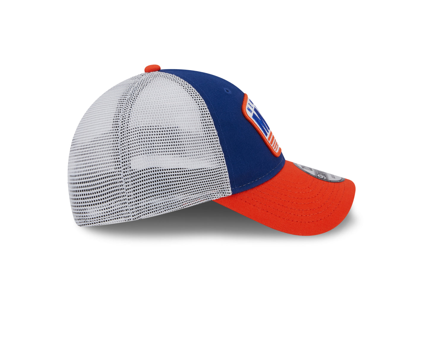 New York Mets New Era Logo Patch Trucker 9FORTY Snapback Hat