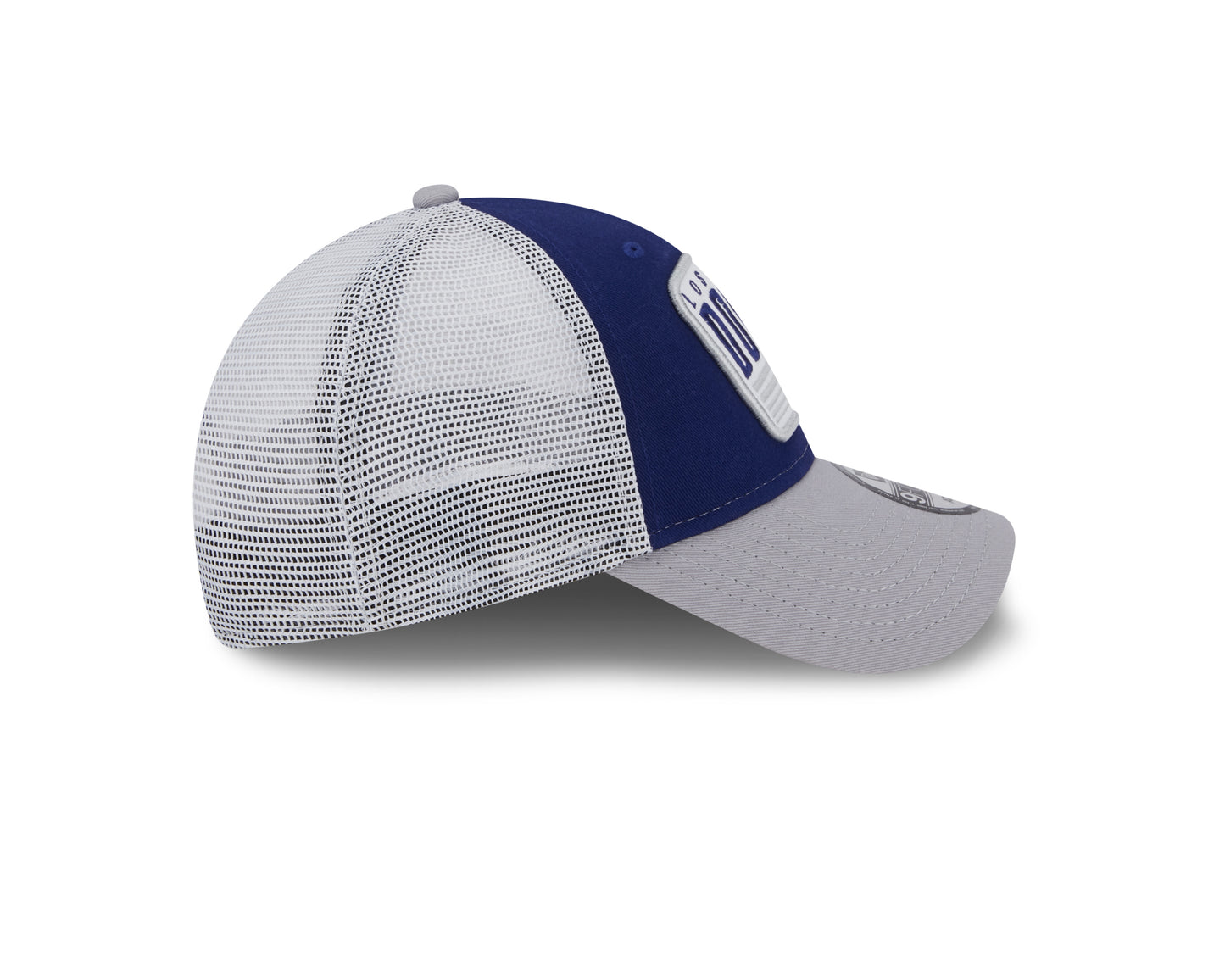 Los Angeles Dodgers New Era Logo Patch Trucker 9FORTY Snapback Hat