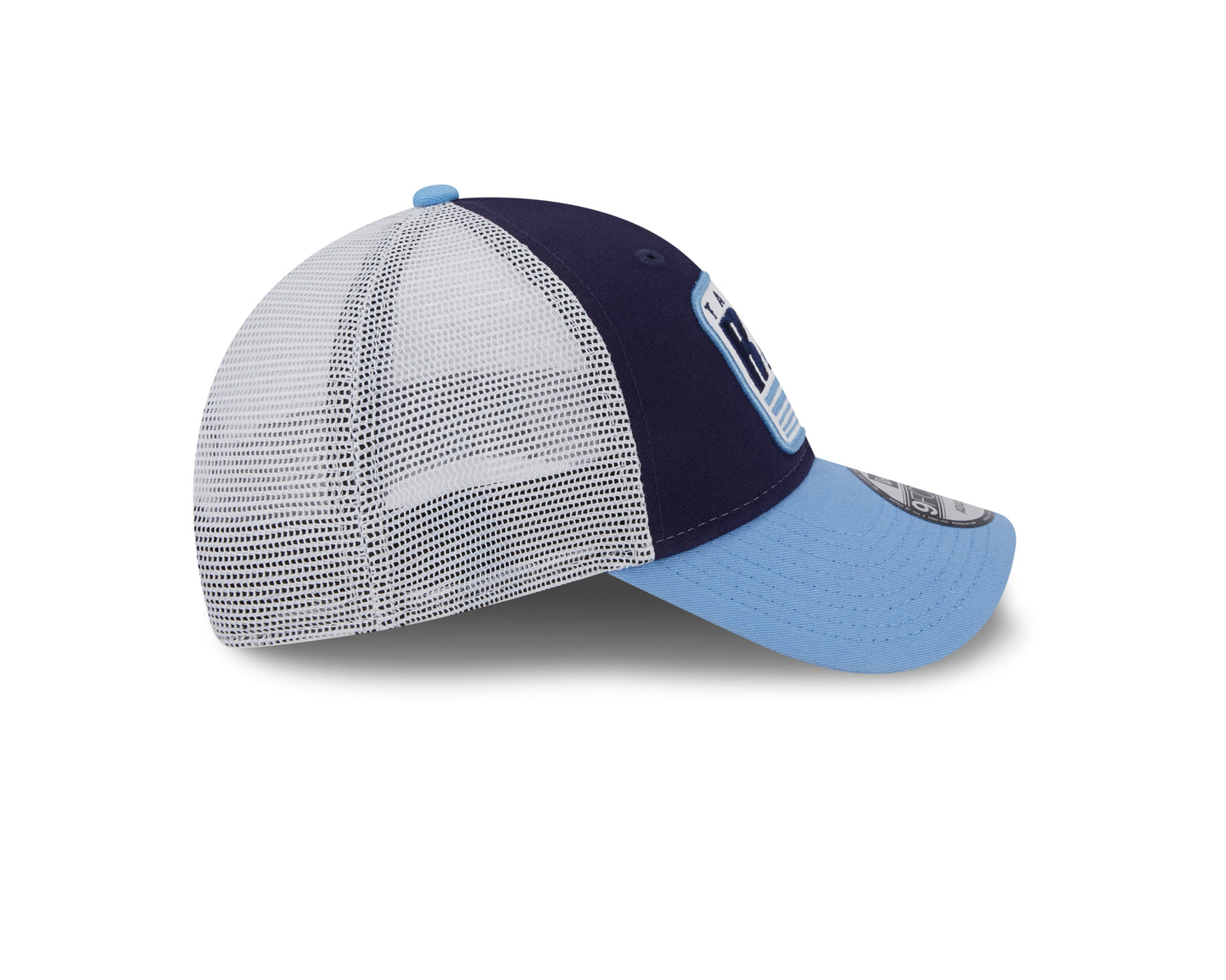 Tampa Bay Rays New Era Logo Patch Trucker 9FORTY Snapback Hat
