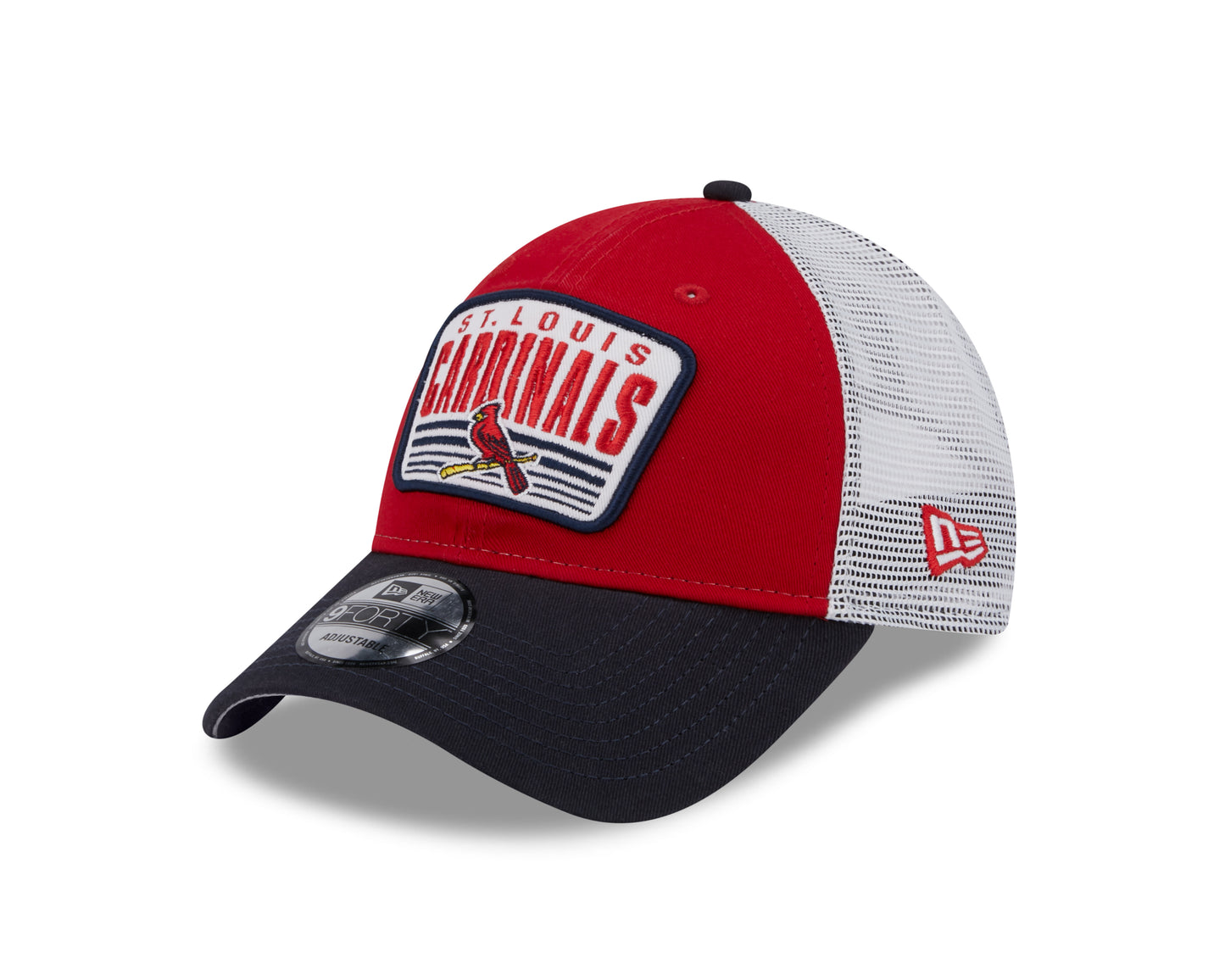 St. Louis Cardinals New Era Logo Patch Trucker 9FORTY Snapback Hat