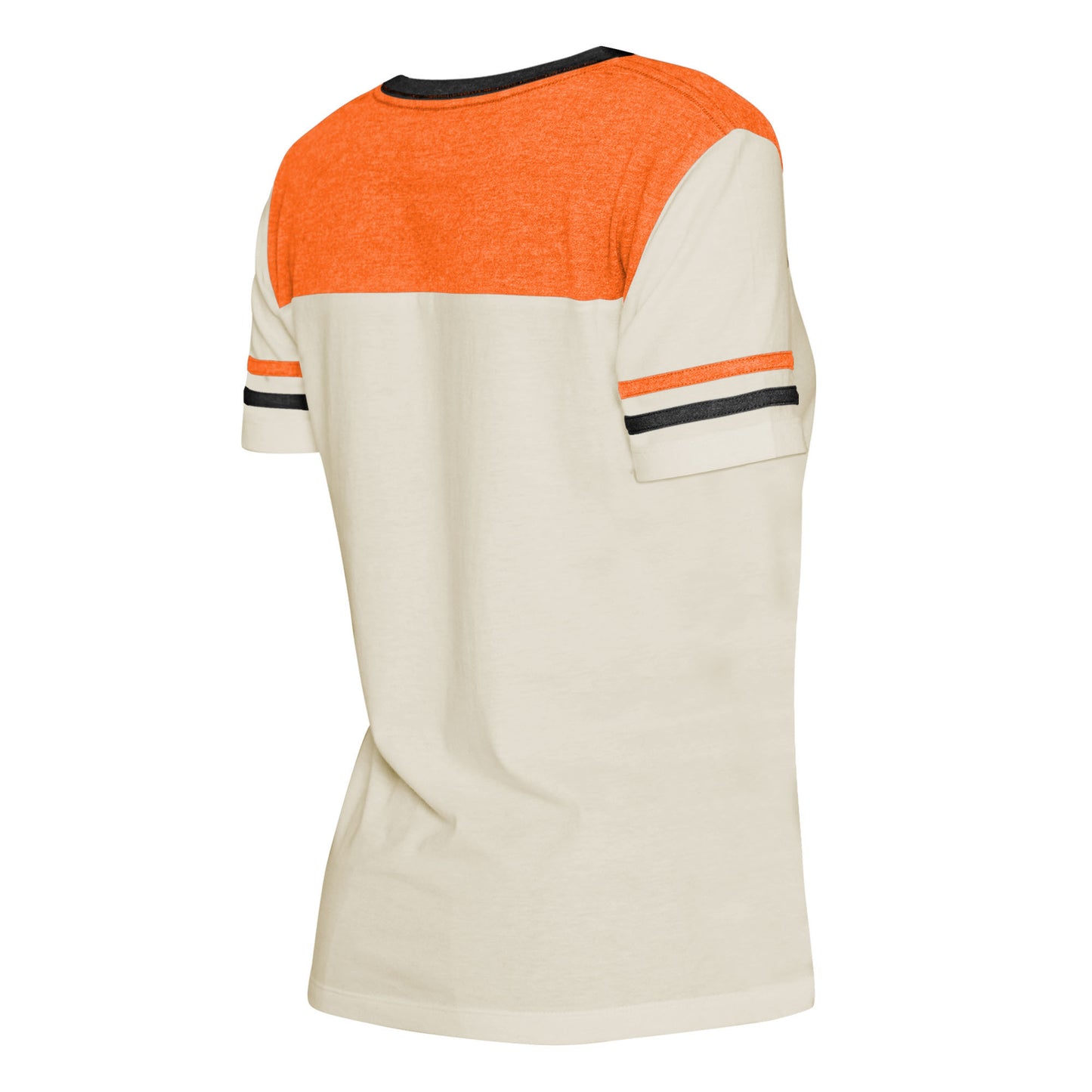 Baltimore Orioles New Era Throwback Cream V-neck Women's T-Shirt