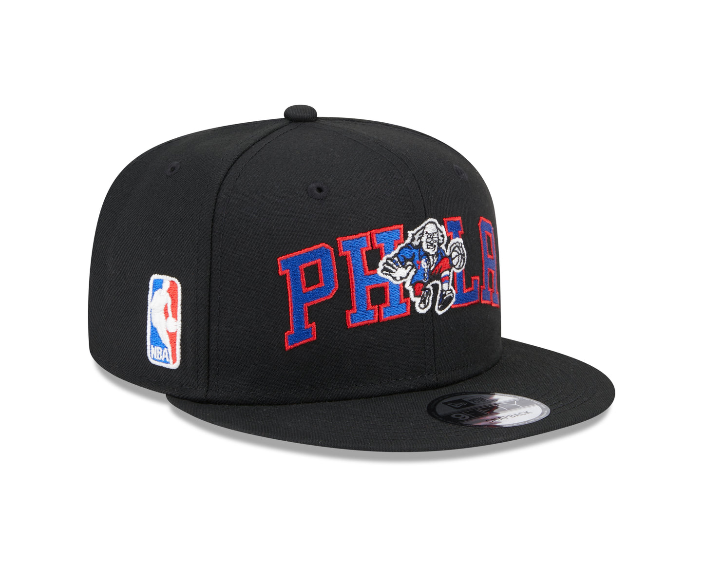 Philadelphia 76ers New Era Logo Blend 9FIFTY Hat - Black