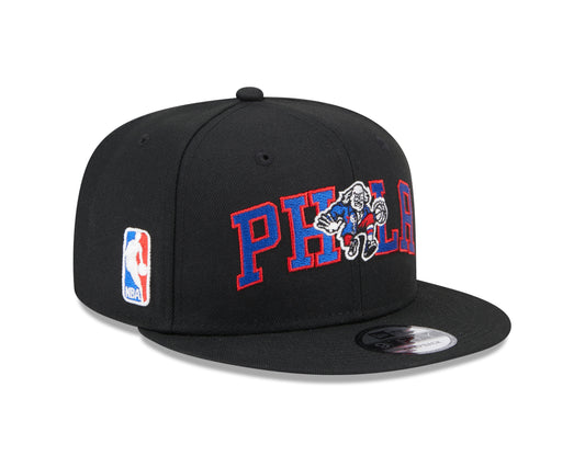 Philadelphia 76ers New Era Logo Blend 9FIFTY Hat - Black