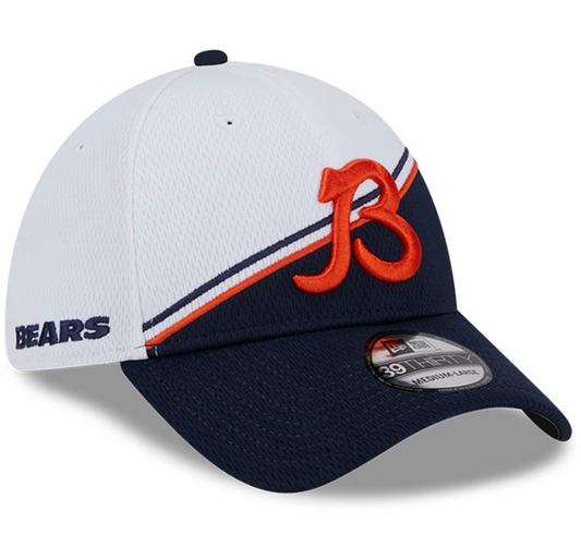Chicago Bears New Era Sideline 39THIRTY Flex Hat- White