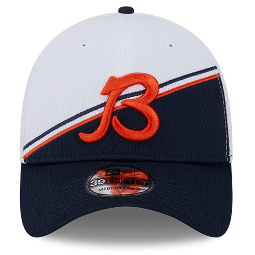 Chicago Bears New Era Sideline 39THIRTY Flex Hat- White