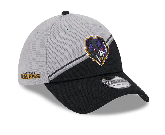 Baltimore Ravens New Era Sideline 39THIRTY Flex Hat- Gray