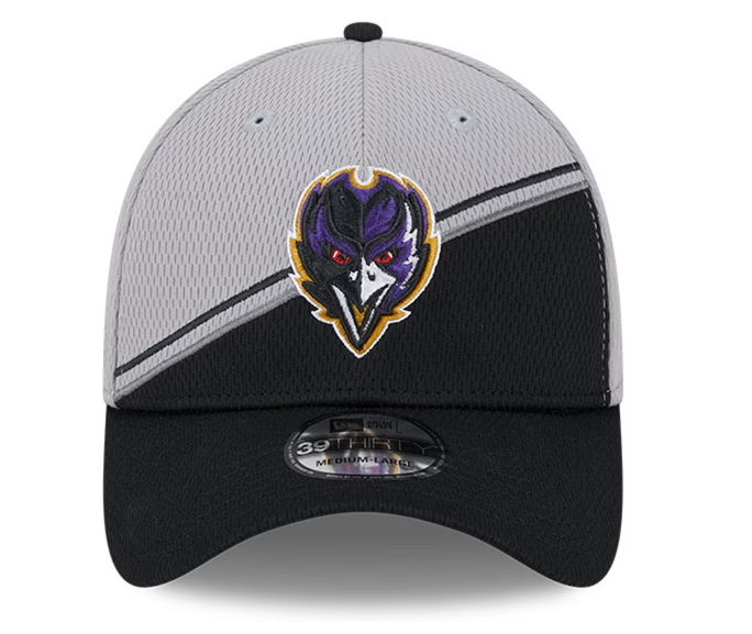 Baltimore Ravens New Era Sideline 39THIRTY Flex Hat- Gray