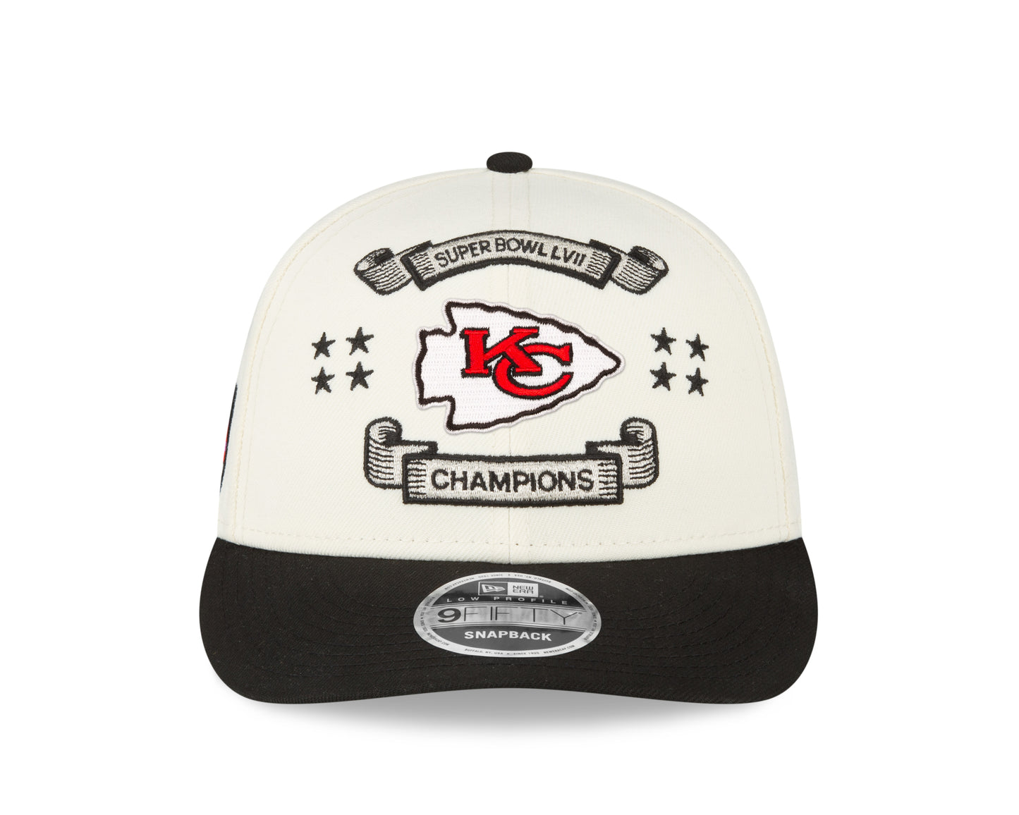 Kansas City Chiefs New Era Super Bowl Locker Room Champ LVII 9FIFTY Low Profile Hat - Cream