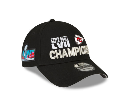 Kansas City Chiefs NFL Super Bowl LVII Locker Room Parade 9FORTY Hat - Black