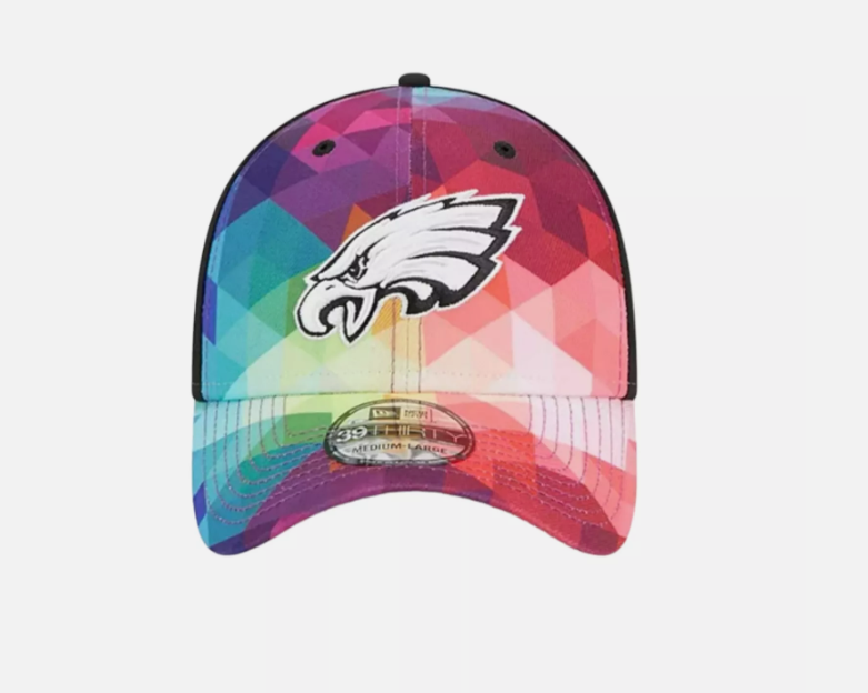 Philadelphia Eagles New Era Crucial Catch 39THIRTY Flex Hat - Pink