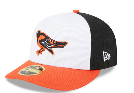 Baltimore Orioles New Era Batting Practice Low Profile 59FIFTY Fitted Hat - White