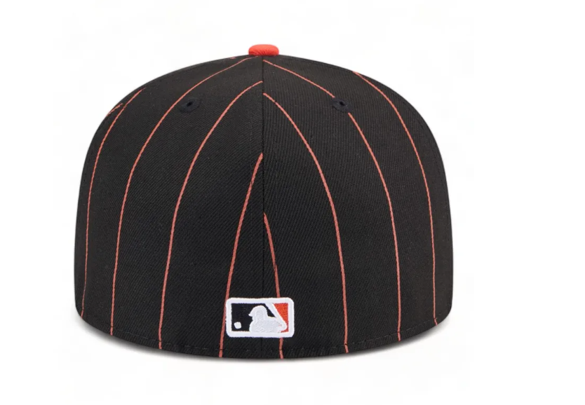 Baltimore Orioles New Era Black Throwback Pinstripe 59Fifty Hat