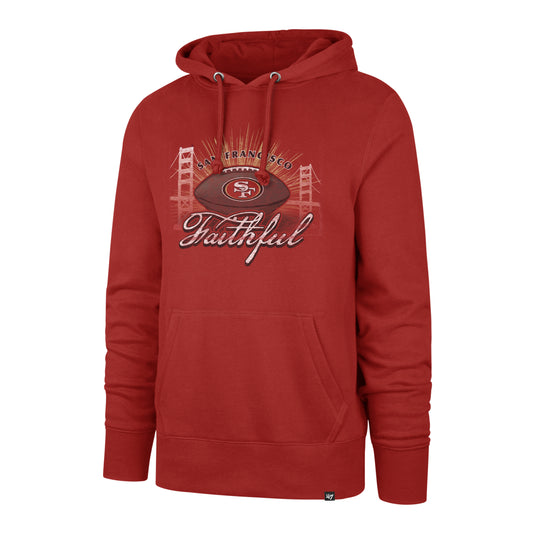'47  San Francisco 49ers Faithfull To The Bay Scarlet Headline Hoodie