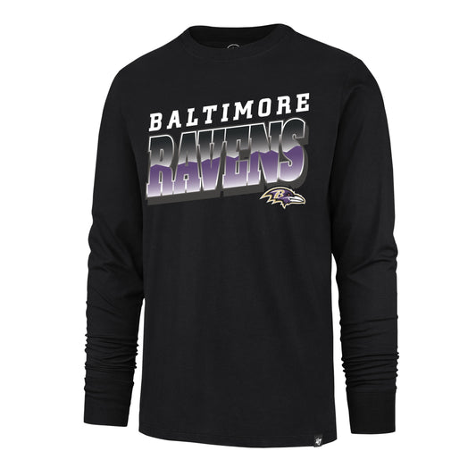 Baltimore Ravens '47 Polished Franklin Long Sleeve T-Shirt - Black
