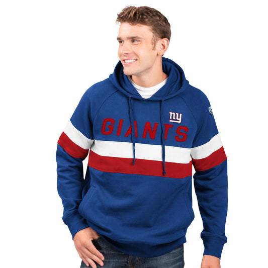 New York Giants NFL Royal Score Pullover Fleece Hoodie By G-III