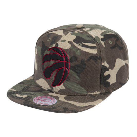 Toronto Raptors Mitchell & Ness NBA Blackwood Camo Snapback