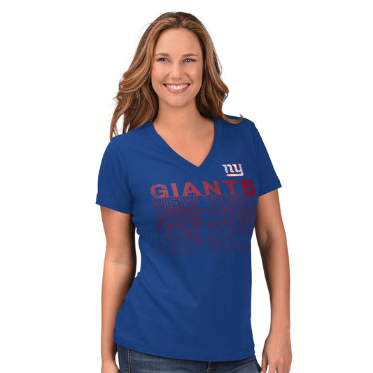 New York Giants G-III Womens Bootleg Fade T-Shirt - Blue