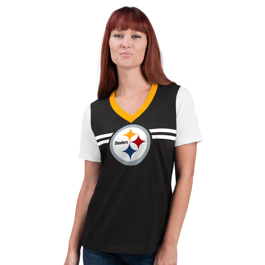 Pittsburgh Steelers Womens Pass Rush T-Shirt - Black