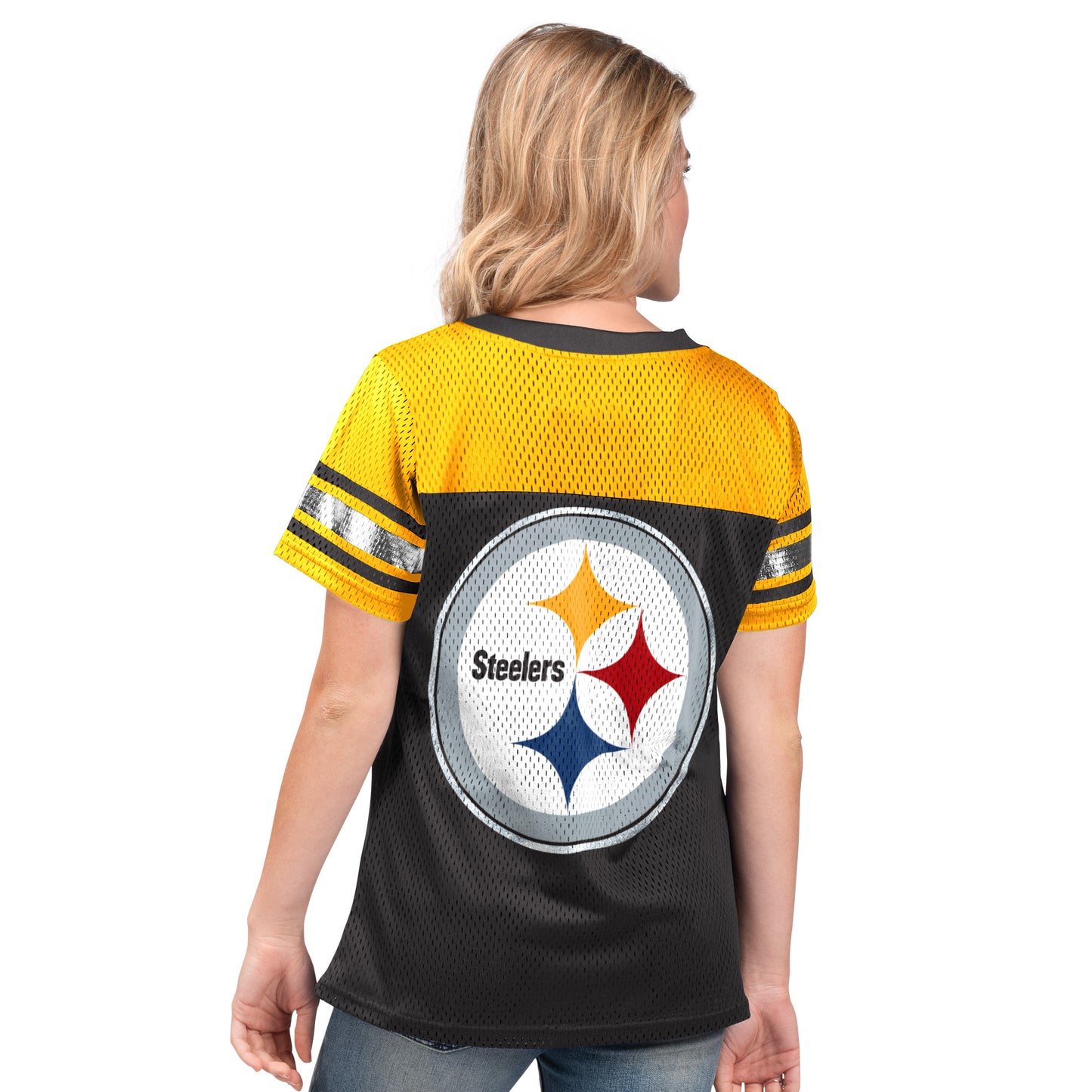 Pittsburgh Steelers G-III  Women's 4th Down Mesh T-Shirt