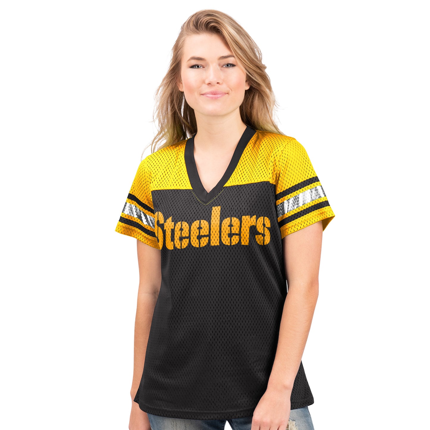 Pittsburgh Steelers G-III  Women's 4th Down Mesh T-Shirt