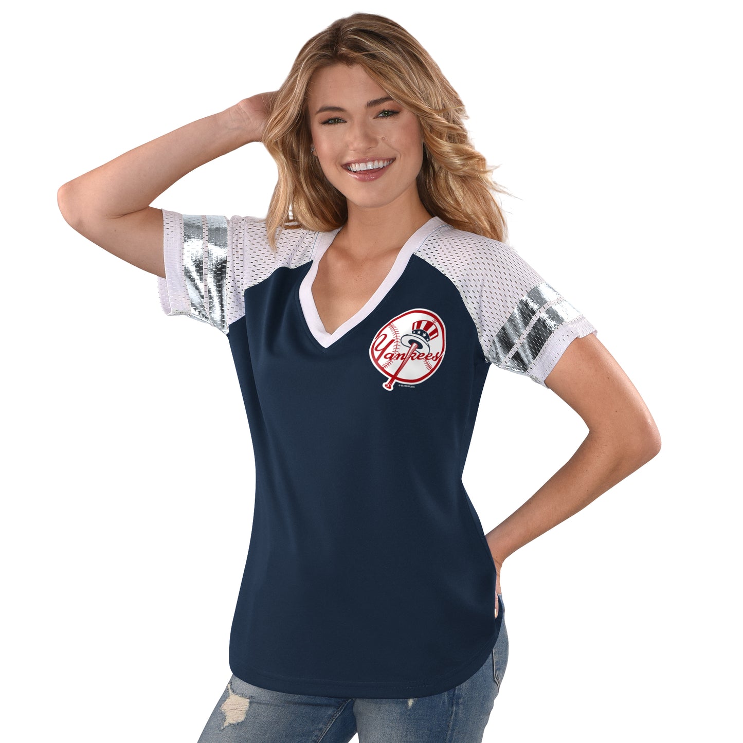 New York Yankees G-III Women's All Star Mesh T-shirt Red
