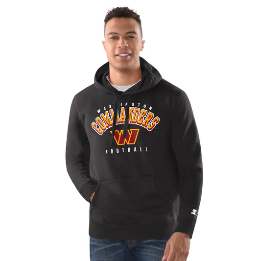 Washington Commanders Starter Hand Off Arch Pull Over Hoodie - Black