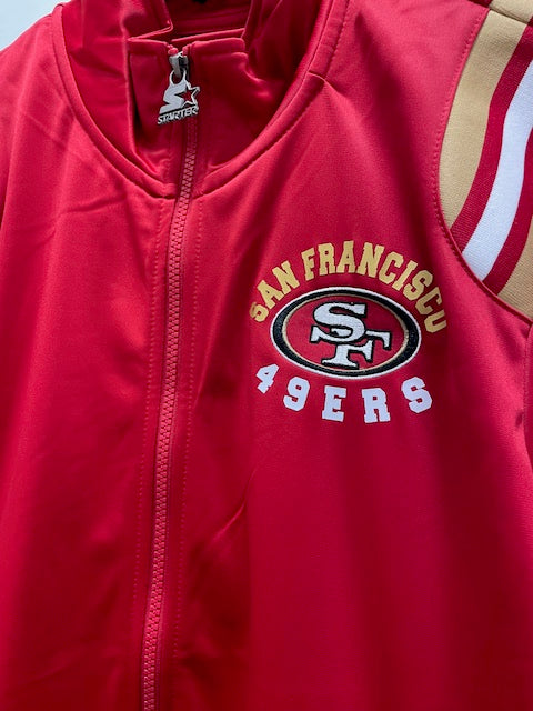 San Francisco 49ers Starter End Zone Track Jacket - Scarlet