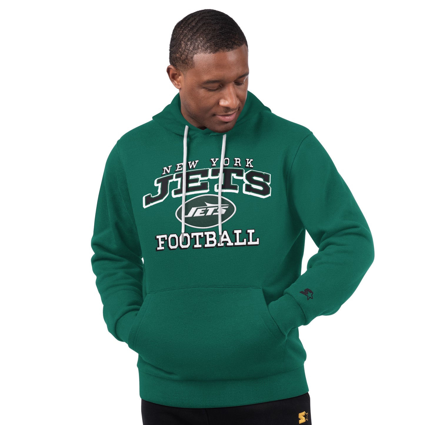 New York Jets Starter Hand Off Pull Over Hoodie - Green