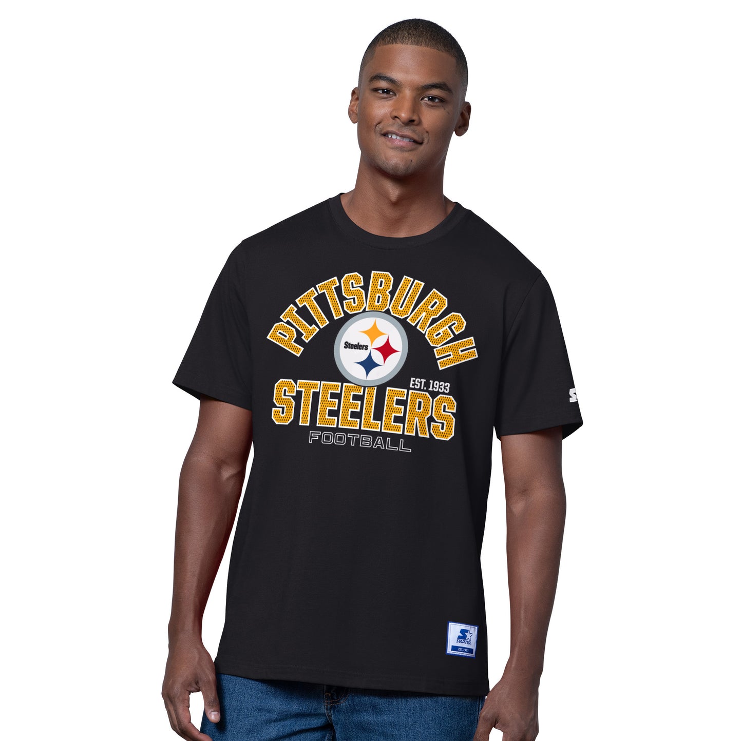 Pittsburgh Steelers Men's Starter Defender T-Shirt- Black