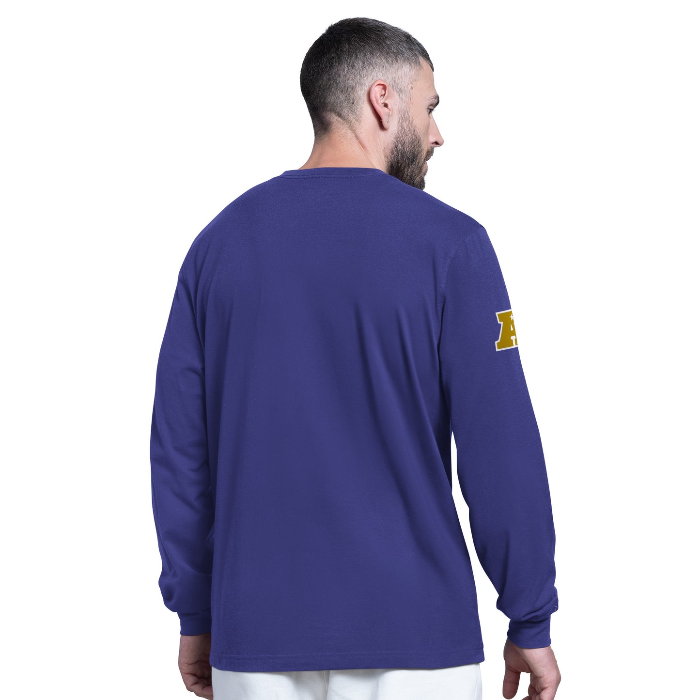 Baltimore Ravens Men's Starter Goal Post Long Sleeve Shirt-Purple