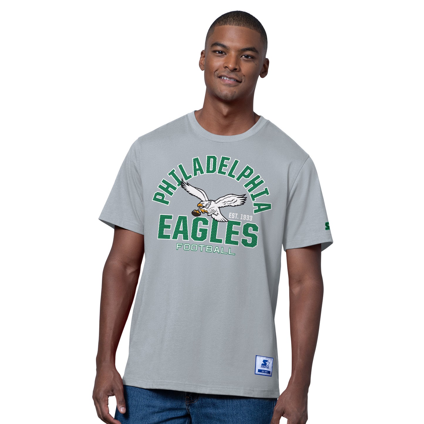 Philadelphia Eagles Starter Defender T-Shirt- Gray