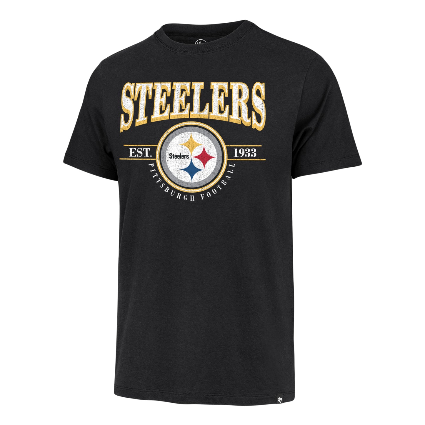 Pittsburgh Steelers '47 Deluxia Franklin Men's T-shirt- Black