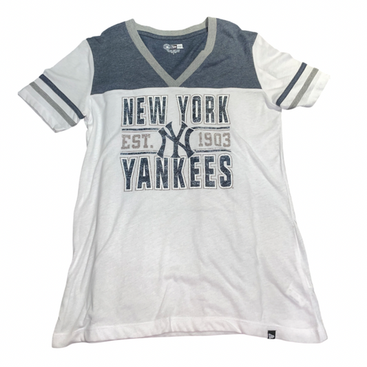 New York Yankees new Era Throwback Color Block  V-neck Women's T-Shirt