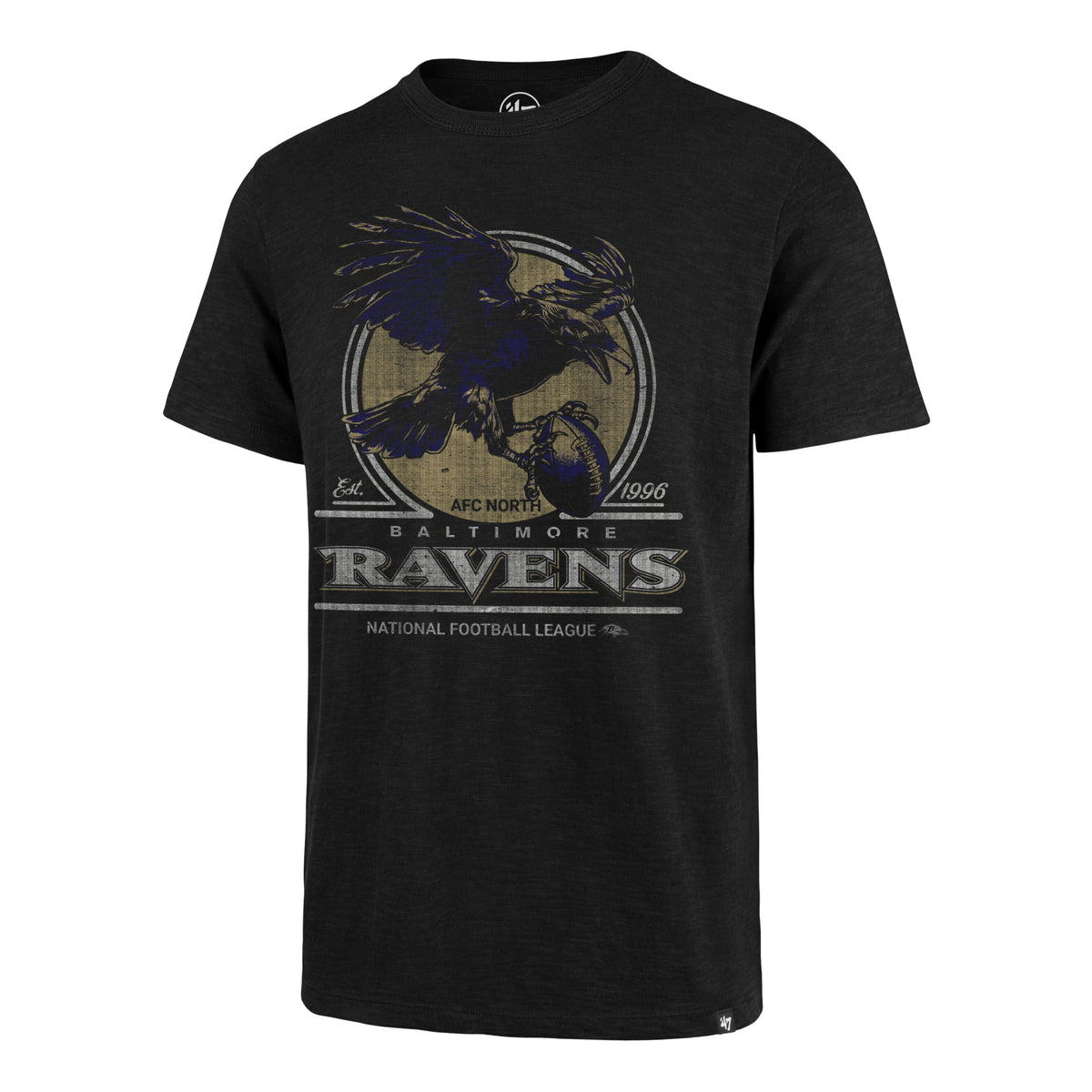 Baltimore Ravens '47 Historic Emblem Mark Scrum T-Shirt - Black