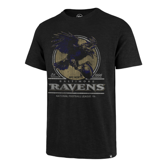 Baltimore Ravens '47 Historic Emblem Mark Scrum T-Shirt - Black
