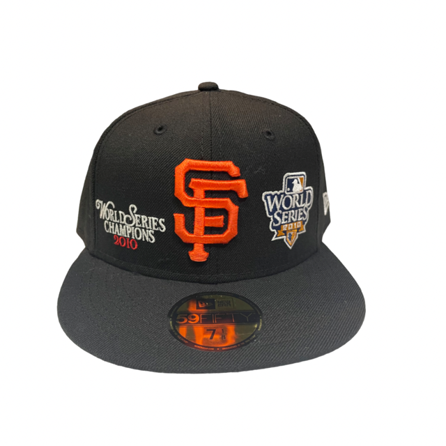 San Francisco Giants New Era 2010 Wool World Series Patch 59FIFTY Fitted Hat - Black