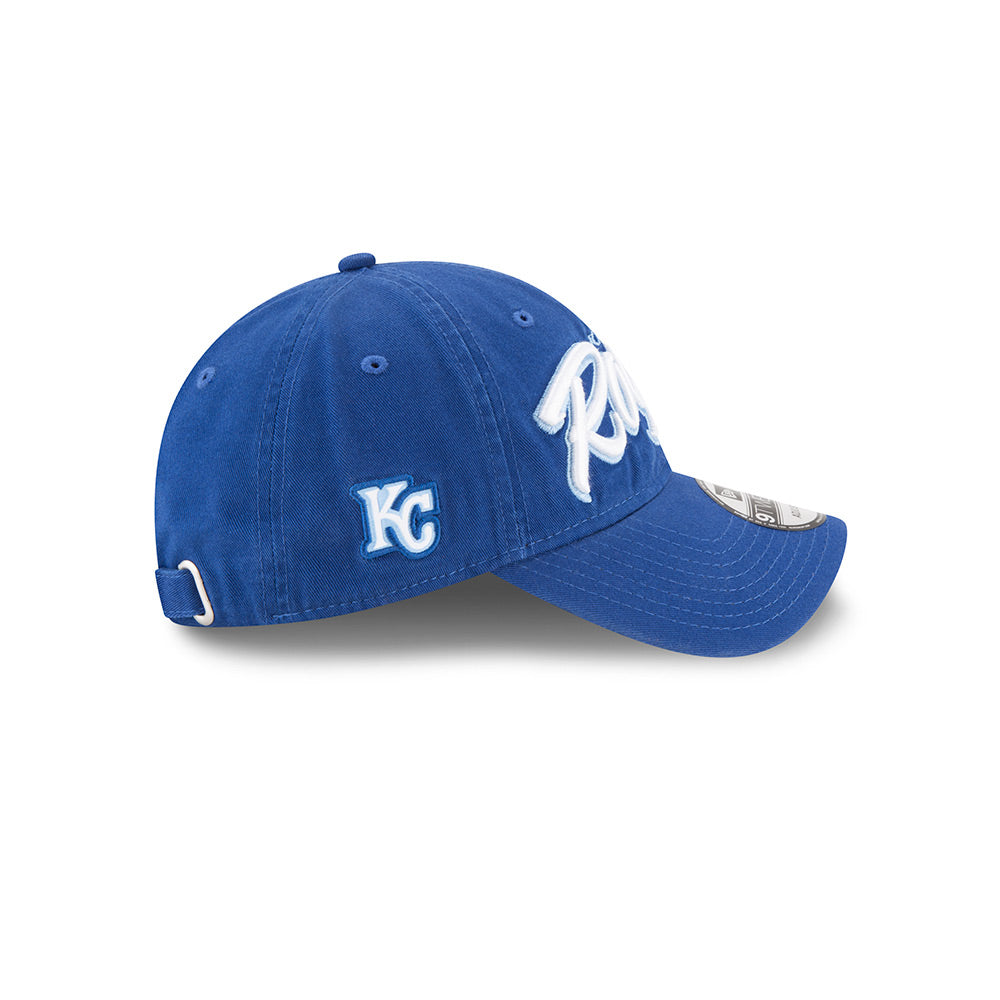 Kansas City Royals Blue New Era MLB Core Script 9TWENTY Adjustable Hat