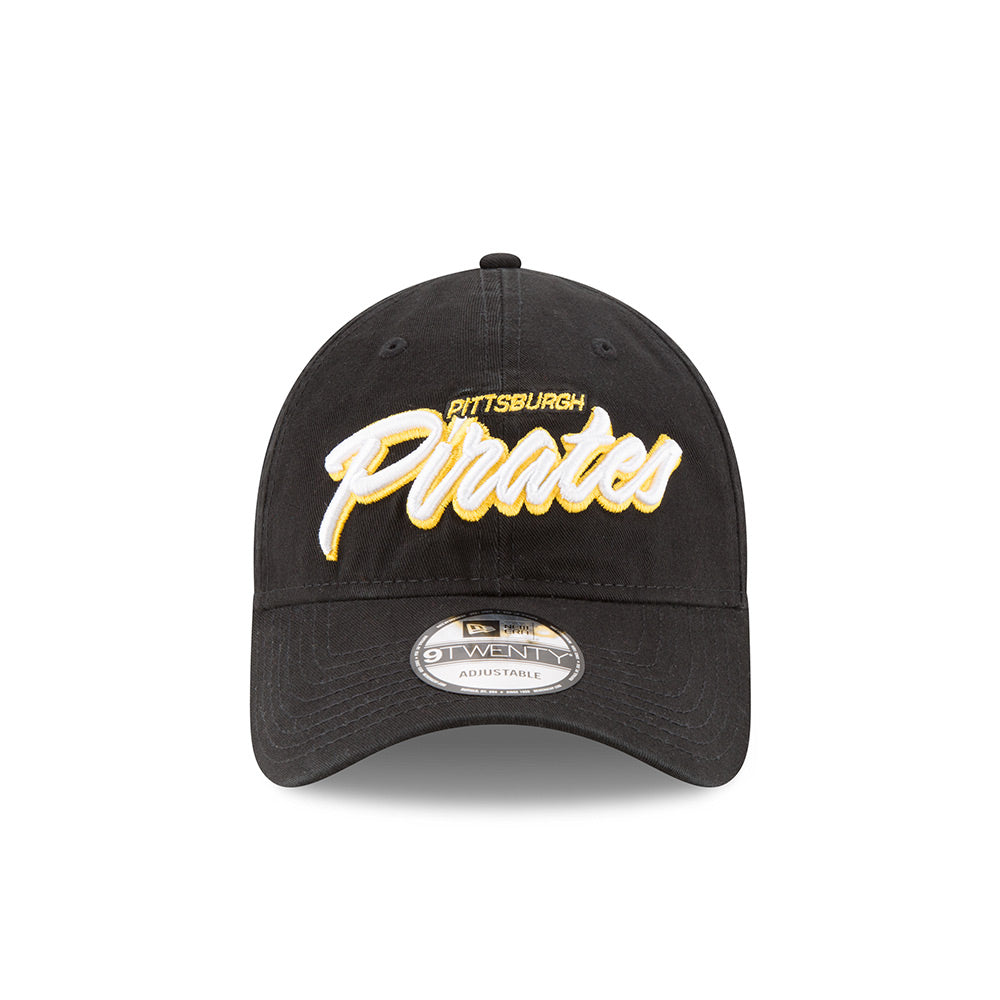 Pittsburgh Pirates New Era 9Twenty Core Script Adjustable hat - Black