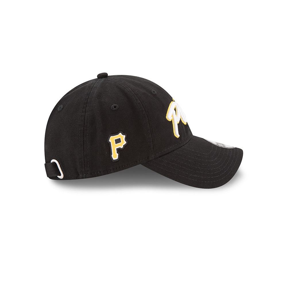 Pittsburgh Pirates New Era 9Twenty Core Script Adjustable hat - Black