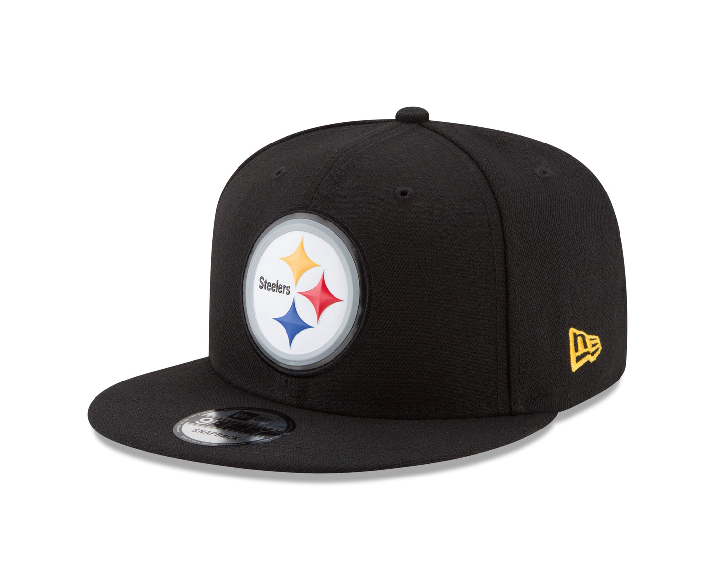Pittsburgh Steelers New Era Bold Bevel 9fifty Adjustable Hat Black