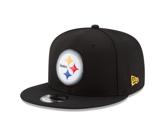 Pittsburgh Steelers New Era Bold Bevel 9fifty Adjustable Hat Black