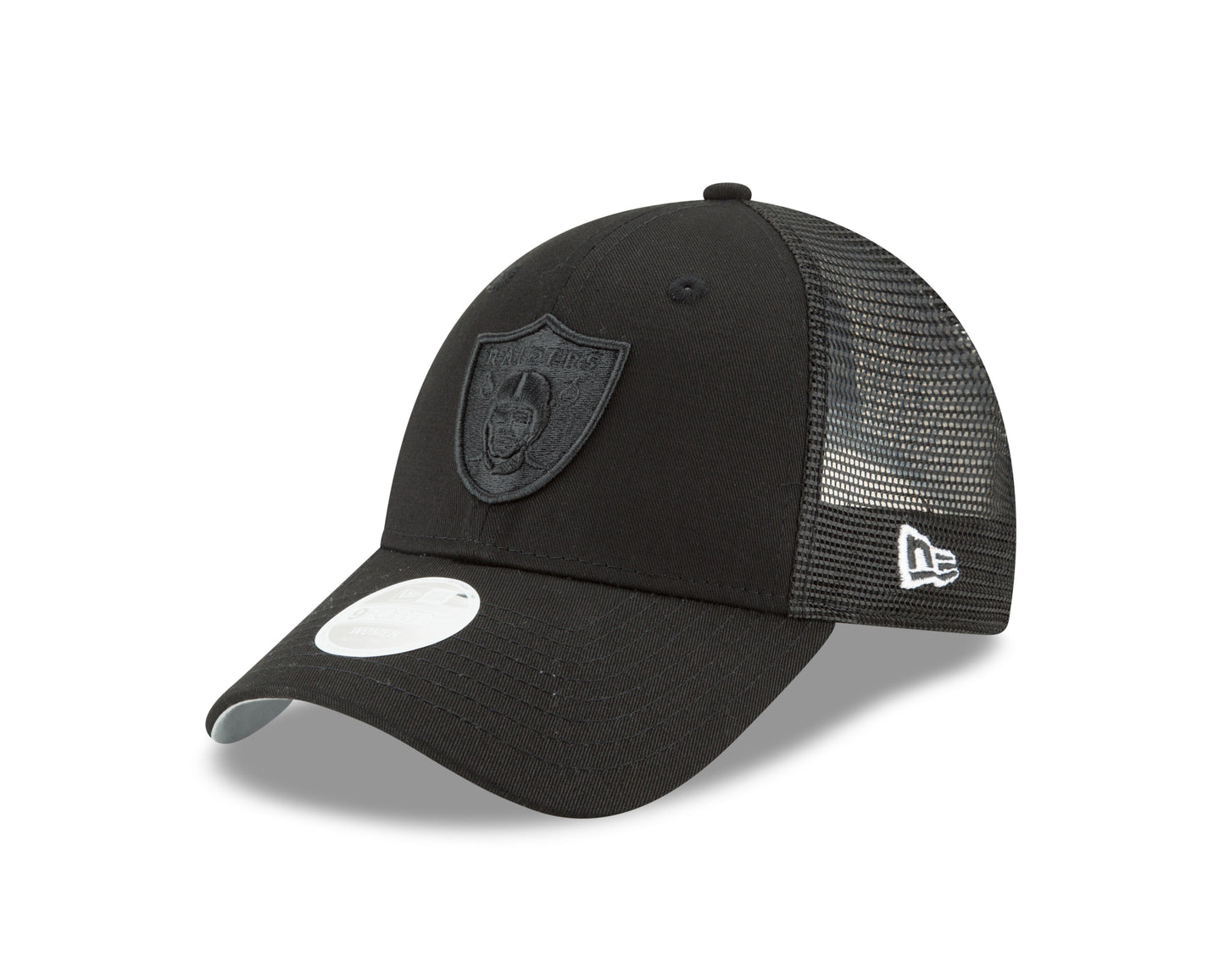 Las Vegas Raiders Womens Faded Trucker 9TWENTY Adjustable Hat - Black
