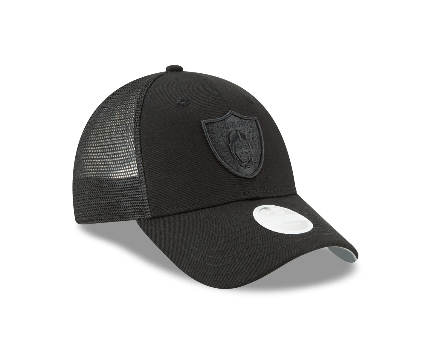 Las Vegas Raiders Womens Faded Trucker 9TWENTY Adjustable Hat - Black
