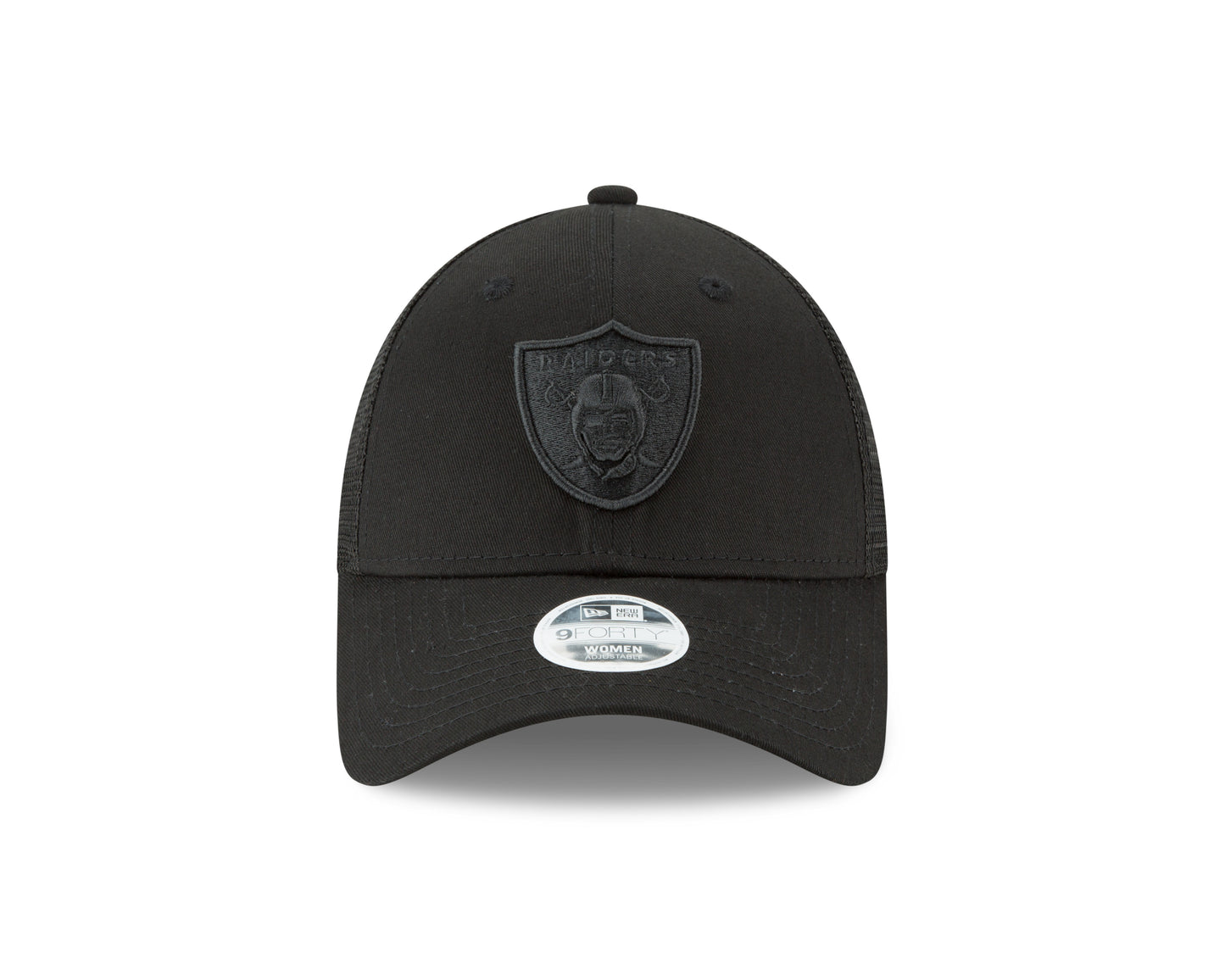 Las Vegas Raiders Womens Faded Trucker 9TWENTY Adjustable Hat - Black