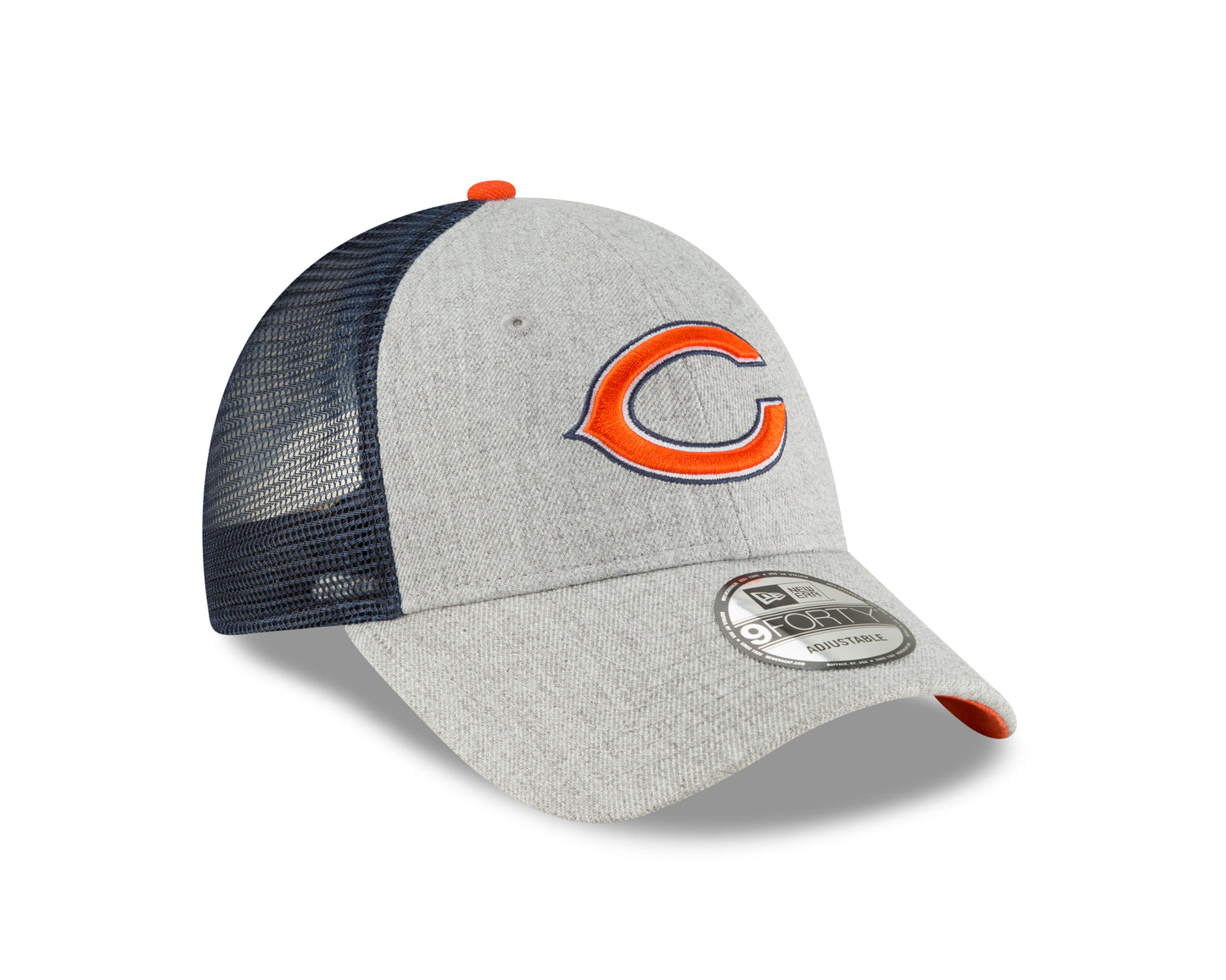 Chicago Bears Team Heathered Turn 9FORTY Adjustable Hat - Gray