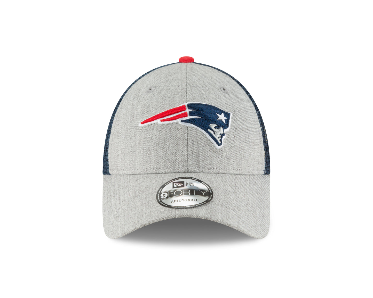 New England Patriots Team Heathered Turn 9FORTY Adjustable Hat - Gray
